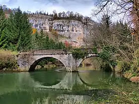 Le Dessoubre au pont de Battenans-Varin.