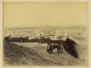 Batterie d'artillerie sur la butte Montmartre