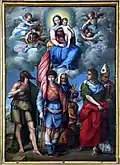 Madone à l’Enfant en gloire avec saints, Battista Franco, cathédrale San Venanzio de Fabriano