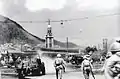 Attaque de la gare par les Japonais en 1941 durant la bataille de Hong Kong.