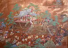 Représentation de la bataille d'Ueno au temple Kan'ei-ji.