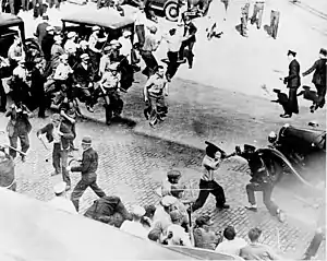 Émeute des conducteurs routiers à Minneapolis, en 1934.