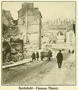 Champ de bataille de Château-Thierry, vu en 1920.