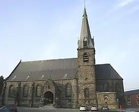 L'église Saint-Géry de Baudour, à l'exception des deux travées de 1870