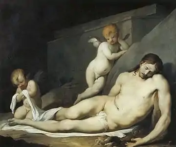 Le Christ mort pleuré par deux anges, Lubin Baugin, vers 1645-1655.