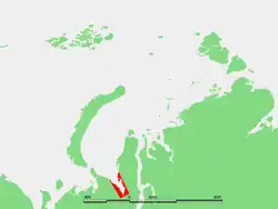 Carte de la baie Baïdaratskaïa.