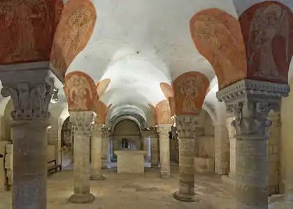 Crypte de la cathédrale de Bayeux.