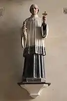 Statue du bienheureux Louis Laurent Gaultier en l'église de Bazouges-la-Pérouse.