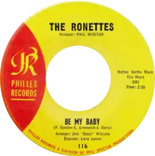 Description de l'image Be My Baby by The Ronettes US single side-A.png.