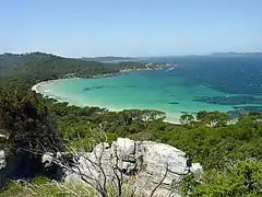 Plage Notre Dame vue depuis le Puncho dou Buoan Dièu