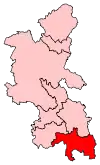 A medium constituency, located in the far south of the county.