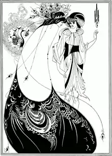 Aubrey Beardsley, La Jupe-paon, illustration pour Salomé d'Oscar Wilde (1893-1894).