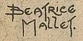 signature de Beatrice Mallet