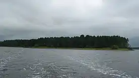 L'Île Boishébert vue de la rivière Miramichi