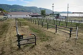 Site de la foire, enclos pour les animaux