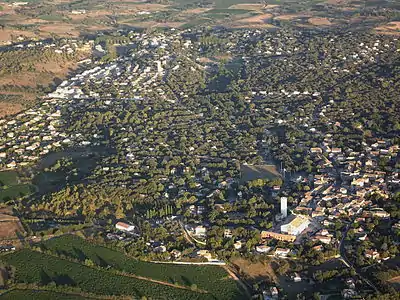 Vue aérienne de Beaulieu et de Restinclières.