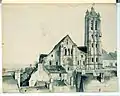 « Beaumont. [Vue de l'église Saint-Laurent] » (1800)