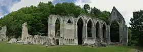 Les vestiges de l'église priorale.