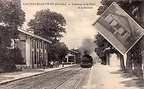 La gare au début du XXième siècle, côté intérieur (vue en direction de Bordeaux).