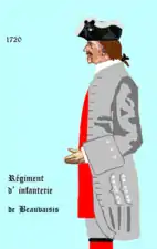 régiment de Beauvoisis de 1720 à 1734