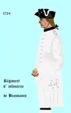 régiment de Beauvoisis de 1734 à 1740