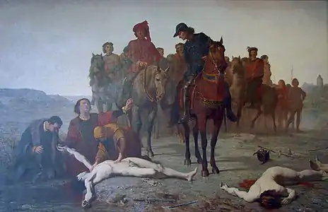 Charles le Téméraire retrouvé après la bataille de Nancy (1865), musée des Beaux-Arts de Nancy.