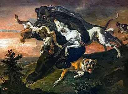 Abraham Hondius, Chasse à l'ours.