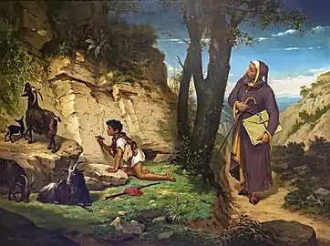 Narcisse Salières, Cimabue rencontrant Giotto (1876).