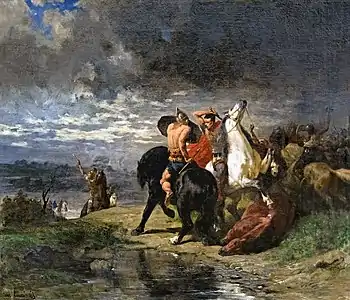 Évariste-Vital Luminais,Combat de Romains et de Gaulois.