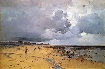 Léon Germain Pelouse,Grandcamp à marée basse (1884).
