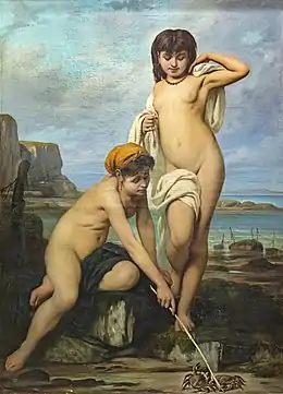 Camille Chazal,Jeunes filles au bord de la mer (1870).