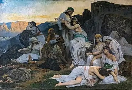 Édouard Debat-Ponsan, La Fille de Jephté pleure sa virginité (1876), musée des Beaux-Arts de Carcassonne.