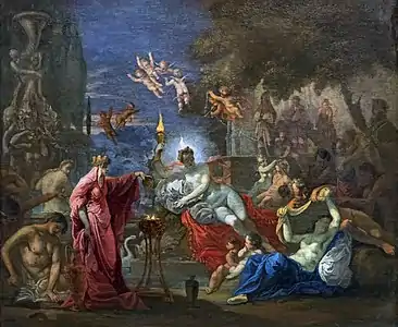 Domenicus van Wijnen, Le Rajeunissement des nourrices de Bacchus.