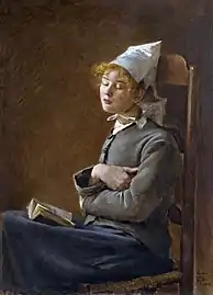 Marie Petiet, Liseuse endormie (1882).