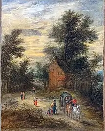 Jan Brueghel l'Ancien, Paysage avec personnages.