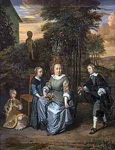 Barend Graat (en), Portrait de famille dans un paysage