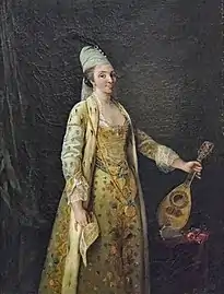Cazes fils, Portrait de Madame Louis Chénier en costume grec.