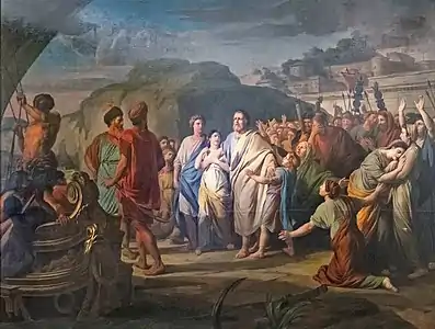 Nicolas-Bernard Lépicié,Régulus sort de Rome pour se rendre à Carthage.