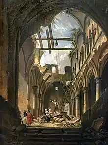 Pierre-Antoine Demachy, Ruines de l'intérieur de l'église des saints Innocents.