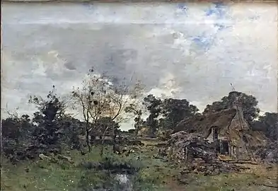 Léon Germain Pelouse,Une ferme dans les bois.