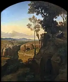 Vue des carrières de la Cervara (avant 1839), huile sur toile, musée des Beaux-Arts de Carcassonne.