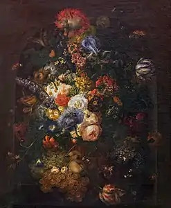 Jan van Huijsum, Fleurs et fruits.