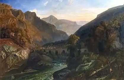 Paul Huet, Vue prise aux environs du col de Tende (1849).