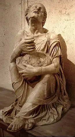 Vieille femme ivre. Ce type de statutaire célèbre est attribué à Myron selon la tradition romaine.