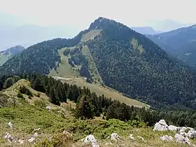 Vue du Bec Charvet et du col du Coq depuis le Pravouta.