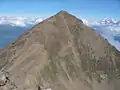 Le pic de Nona vu depuis la via ferrata au mont Émilius.