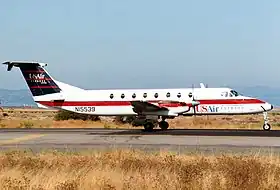 Un Beechcraft 1900C d'US Airways Express similaire à celui impliqué dans l'accident.