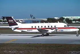 Un Beechcraft 1900D d':Air Midwest (en), opérant pour US Airways Express, semblable à celui impliqué dans l'accident.
