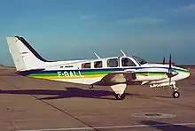 Beechcraft 58 Baron F-GALL d'Air Toulouse en 1990