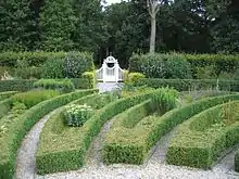 Jardin d'agrément d'une maison de maître aux Pays-Bas.